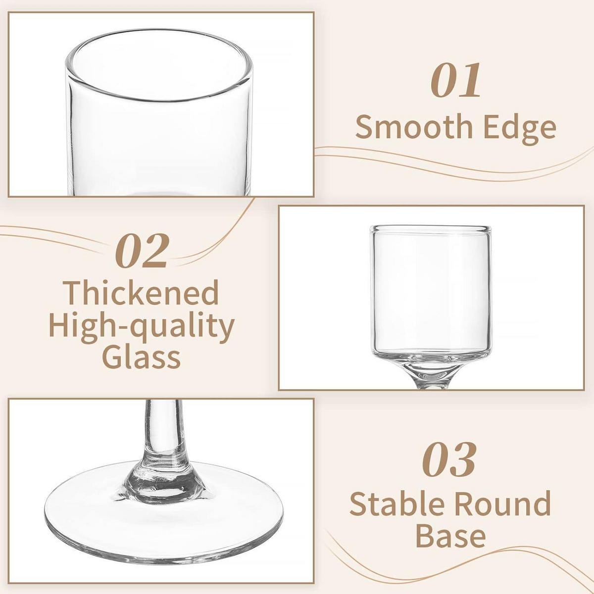 KERZENSTÄNDER 30-teiliges Set Glas 20 cm 23 cm 26 cm - Transparent, Glas (7/23/7cm)