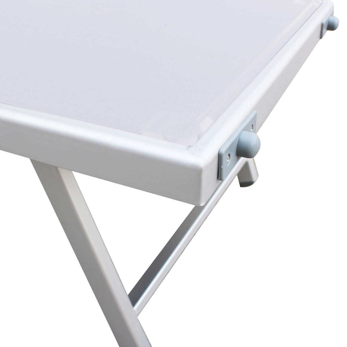 SONNENLIEGE Weiß 61/61/38 cm - Weiß, Metall (61/38/61cm) - Mobili Rebecca