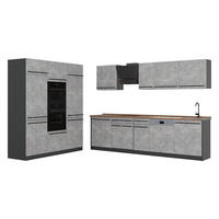 KUCHYŇSKÝ KOUT R-Line, Beton/Antracit, 180 cm pracovná doska Dub Goldkraft - šedá/antracitová, kompozitní dřevo (180/206.8/60cm) - Vicco