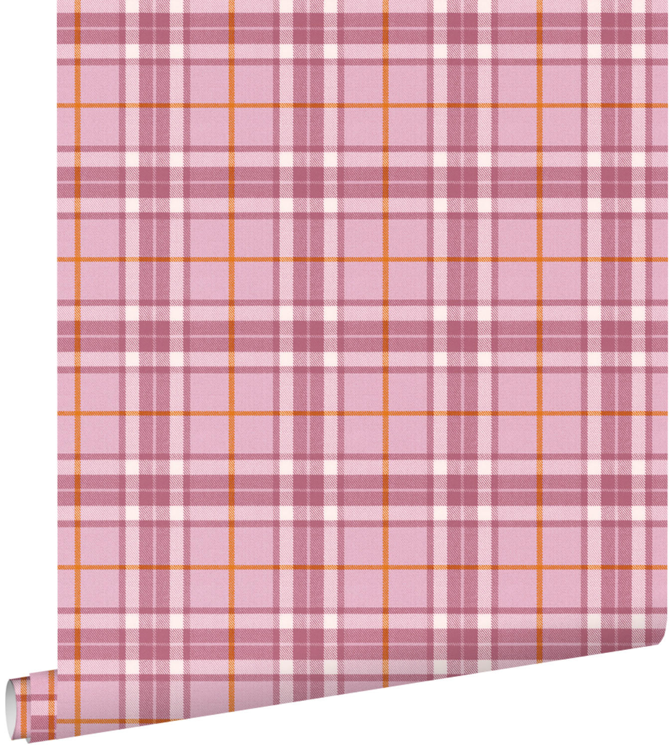 TAPETE Karomuster 50 x 900 cm - Lila, Papier (50/0.1cm) - ESTAhome