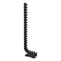 KABELKANAL Vertikale Kabelführung für höhenverstellbare Schreibtische / - Schwarz, Kunststoff (8/31/22cm) - ASSMANN