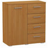 KOMMODE Helena 1D4S Erle 80/35/84,5 cm - Erlefarben, Holzwerkstoff (80/84.5/35cm) - Matkam Möbel