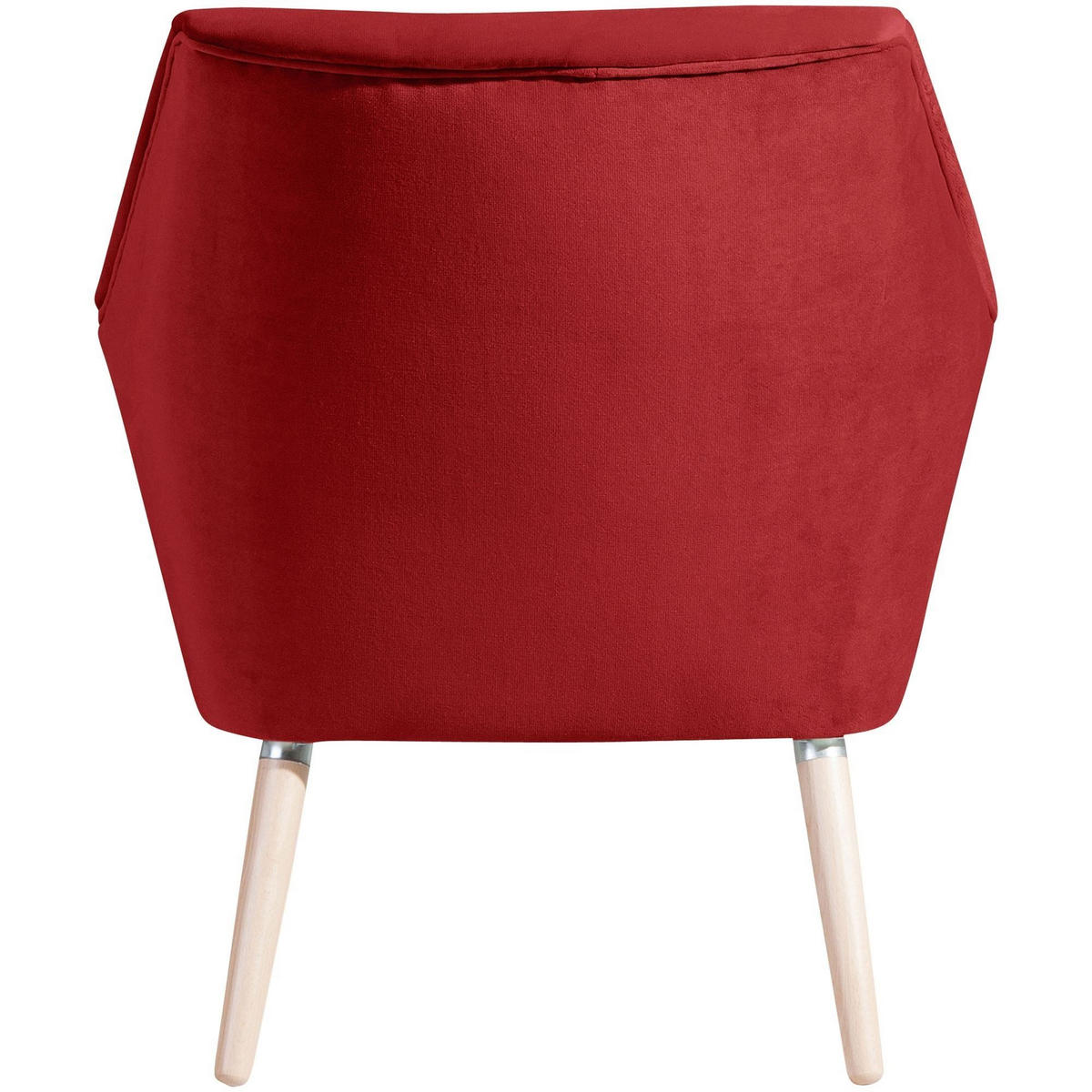 SESSEL Kachka Bezug Samtvelour Buche natur / ziegel - Buchefarben/Kirschrot, Kunststoff (71/81/67cm) - 58aufmkessel