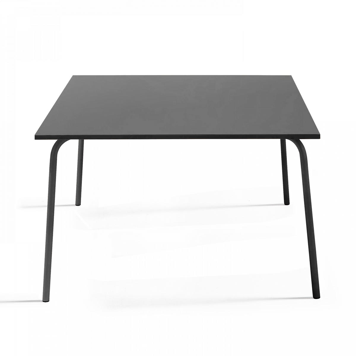 GARTENTISCH , Grau - Grau, Metall (120/120/72cm) - Oviala