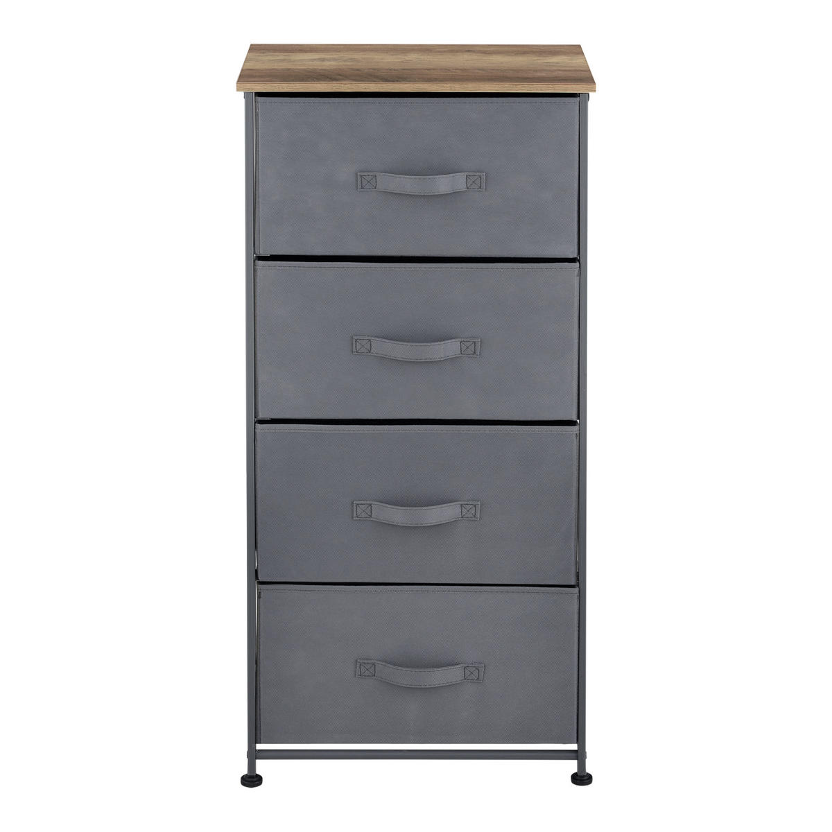 KOMMODE - Braun/Grau, Holzwerkstoff/Textil (45/95/30cm) - pro.tec