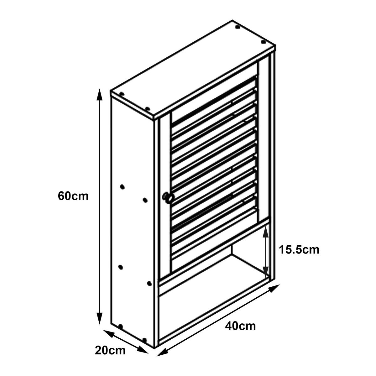 BAD-HÄNGESCHRANK Gjesdal - Naturfarben, Holz (40/60/20cm) - [en.casa]