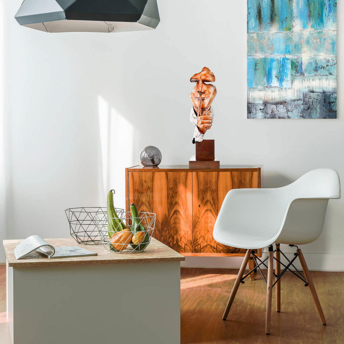 METALLSKULPTUR Beige 70/20 cm - Beige, Metall (2.07/20/20cm) - KUNSTLOFT