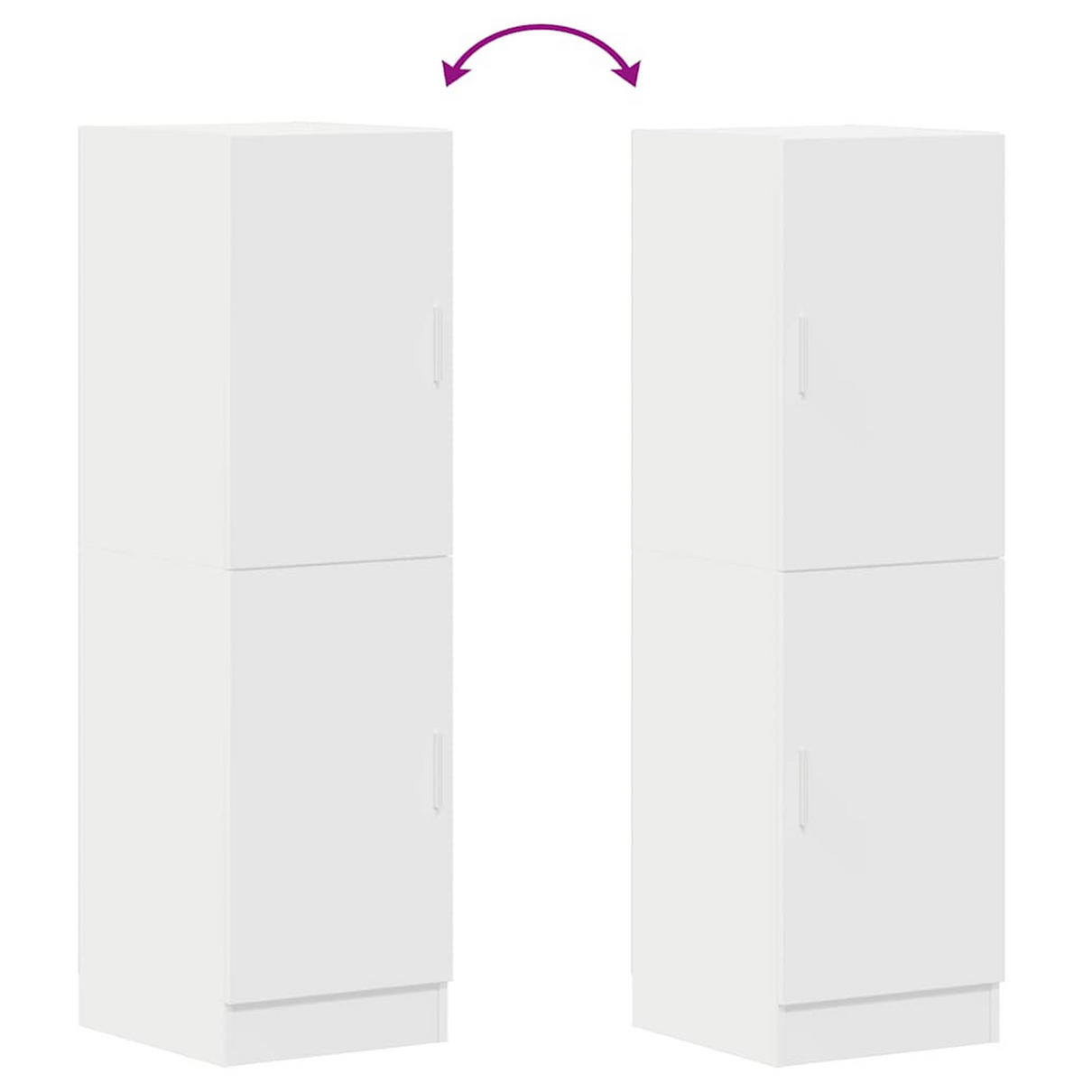 KÜCHENUNTERSCHRANK mit 1 Tür, 4 Ablagen 38/41,5/131,5 cm aus Holzwerkstoff Weiß - Weiß, Holz (38/131.5/41.5cm) - vidaXL