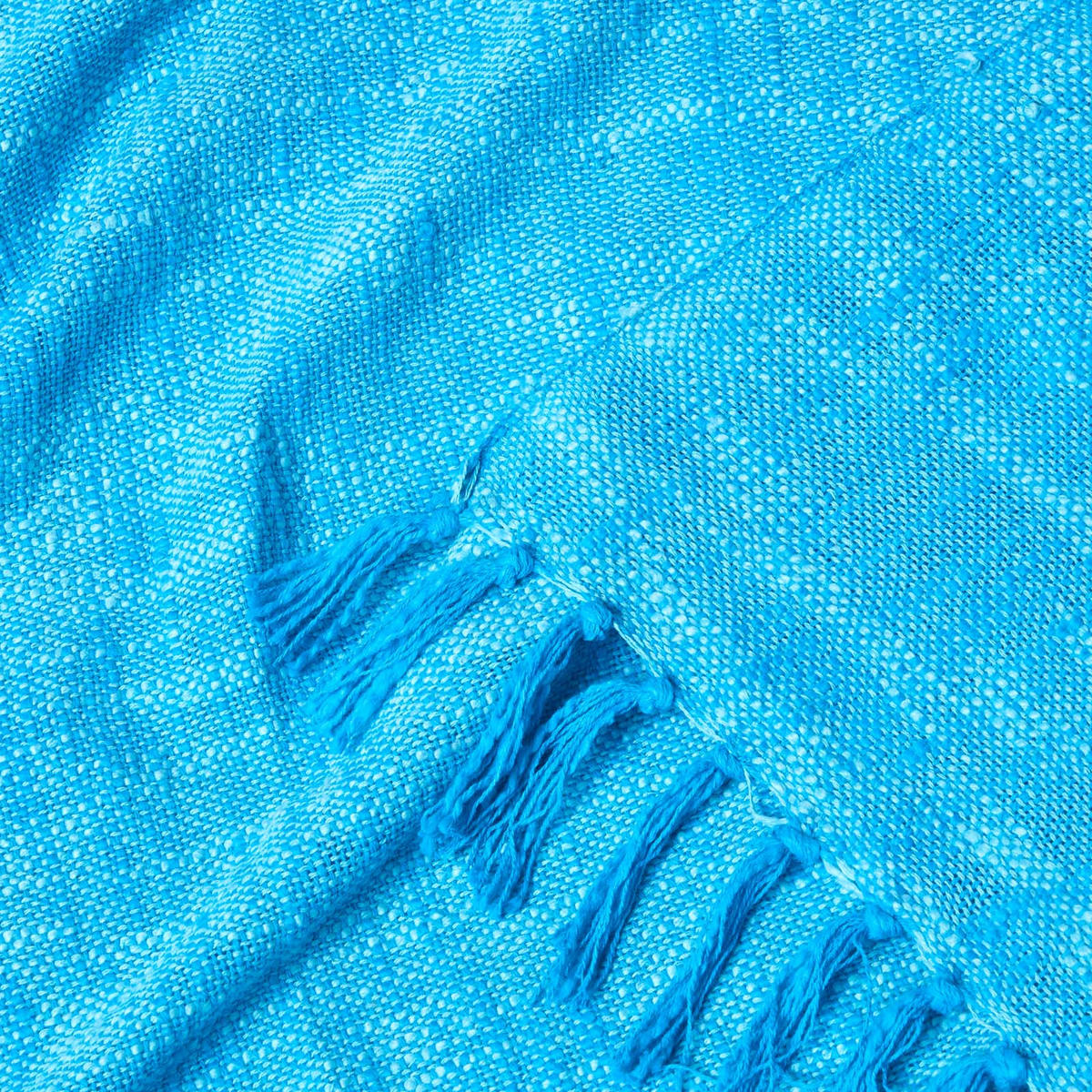 ÜBERWURF Nirvana Slub 225/255 cm, 100% Baumwolle - Petrol, Textil (225/225cm) - Homescapes