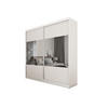 SCHWEBETÜRENSCHRANK AZZURRA 200/216/61 cm 2-türig mit Spiegel Weiß - Weiß, Holzwerkstoff (200/216/61cm) - MASSENO