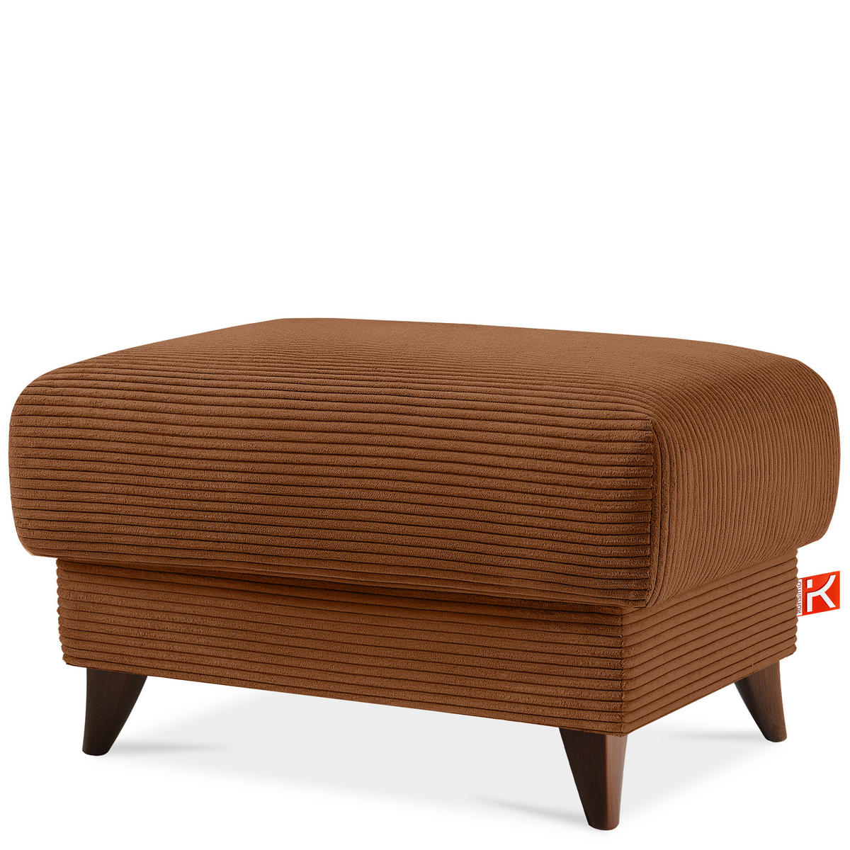 HOCKER GUSTAVO II, Rostbraun - Rotbraun/Braun, Holz/Holzwerkstoff (92/49/92cm) - KONSIMO®