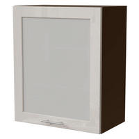 KÜCHENHÄNGESCHRANK Brerra W2S/60 Lava / RAL 9001 creme Hochglanz 60 / 32,5 / 72cm - Dunkelgrau/Creme, Holz/Holzwerkstoff (60/72/32.5cm) - Feldmann-Wohnen