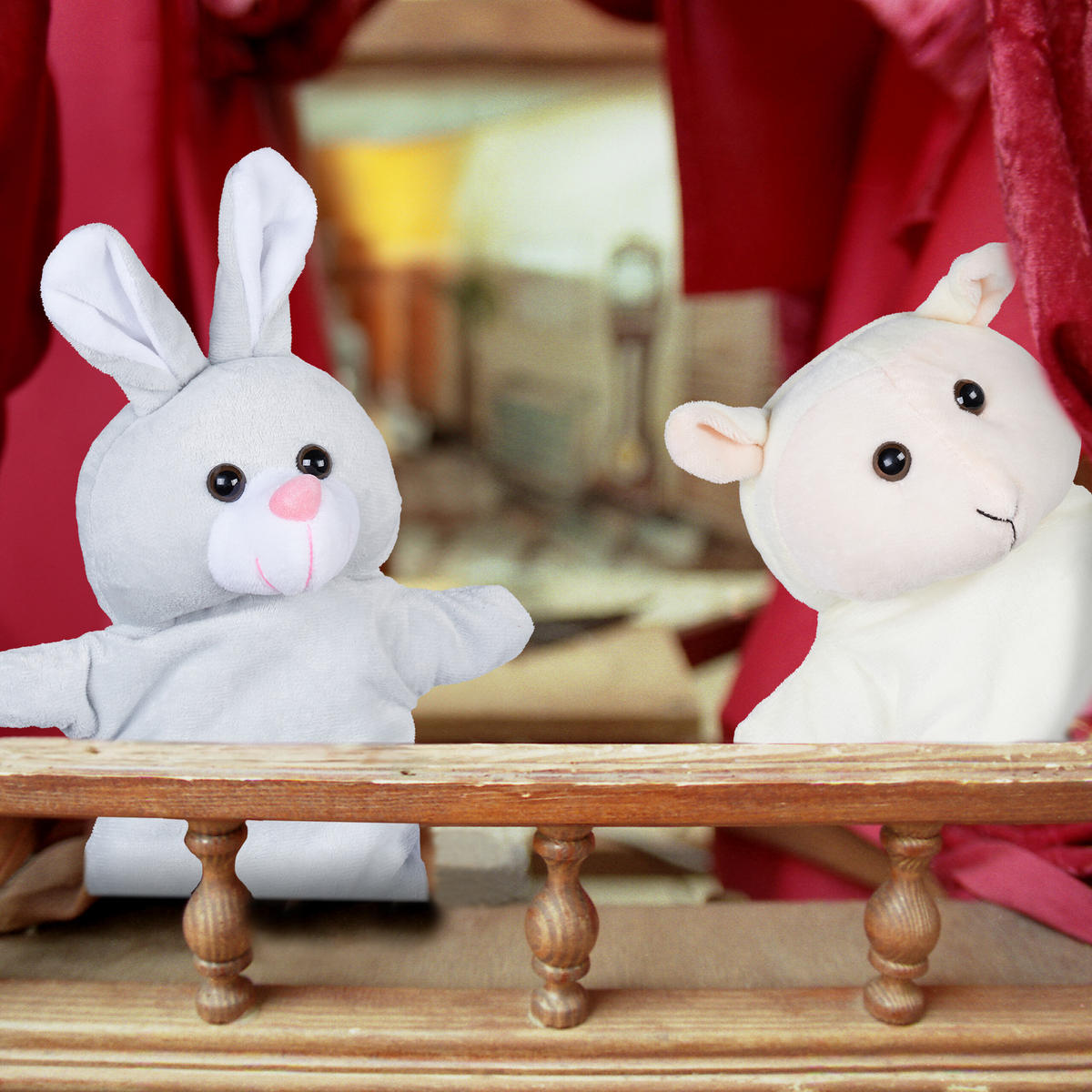 4xHANDPUPPE - Multicolor, Textil (20/27/11cm) - Relaxdays