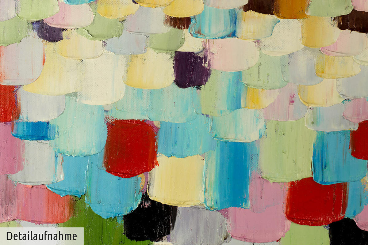 ÖLGEMÄLDE 80/80 cm - Multicolor, Holz/Textil (80/80cm) - KUNSTLOFT