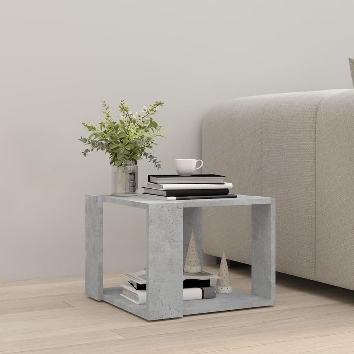 COUCHTISCH Betongrau 40x40x30 cm Holzwerkstoff - Grau, Holzwerkstoff (40/40/30cm) - furnicato