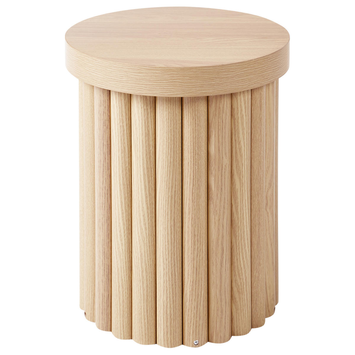 BEISTELLTISCH Heller Holzfarbton Genola - Hellbraun, Holzwerkstoff (40/40/49cm) - Beliani
