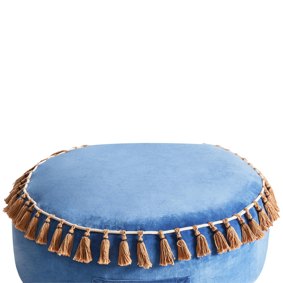 POUF Marineblau Gotha - Blau/Braun, Textil (60/25/60cm) - Beliani