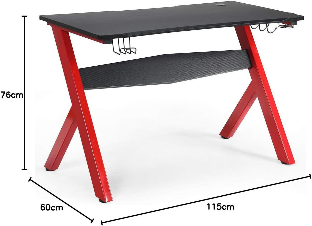 DATORBORD Svart - Multicolor, Träbaserade material (60/115/76cm) - COSTWAY