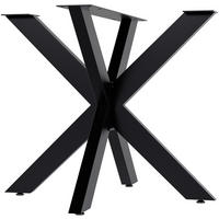 TISCHBEIN eckig 85/85/71 cm Metall Schwarz - Schwarz, Metall (85/71/85cm) - CLP
