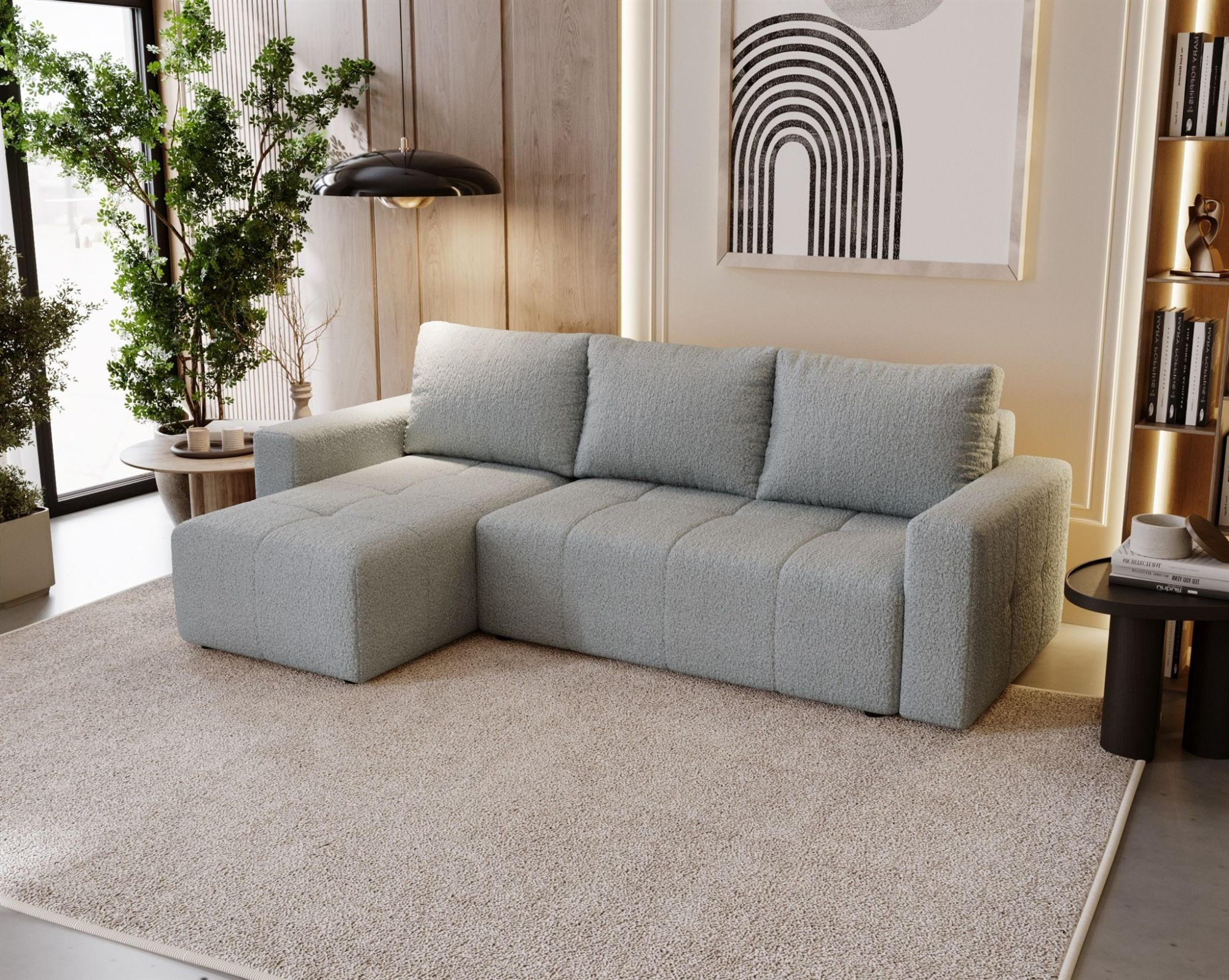 ECKSOFA Noha In Now Or Never - Grau, Holzwerkstoff/Textil (231/142cm) - Fun Möbel