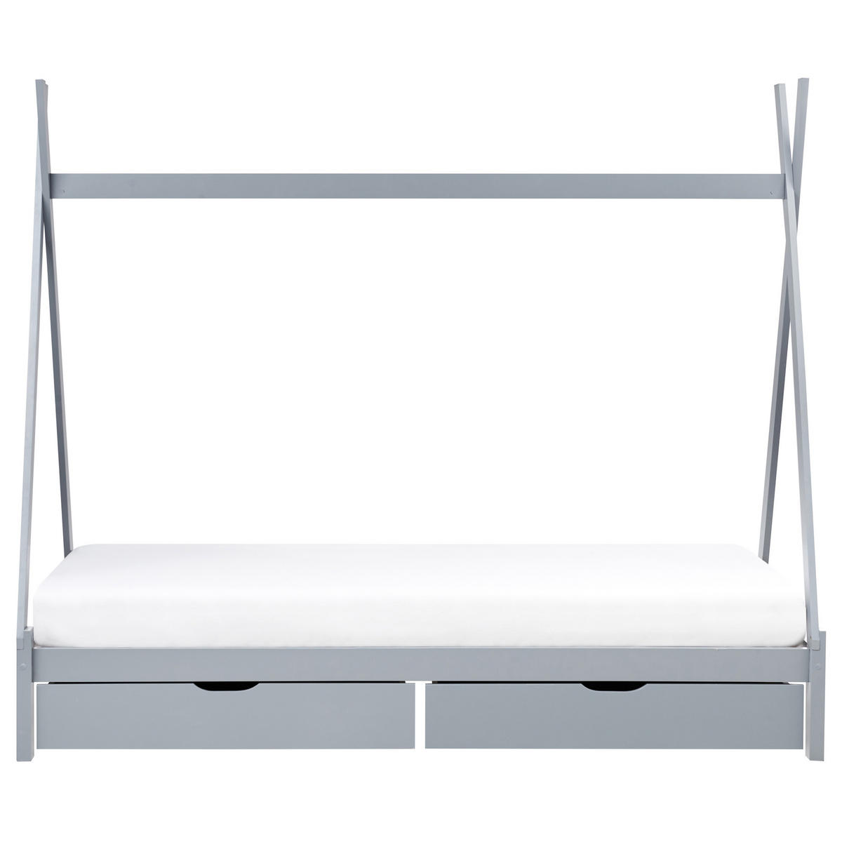 KINDERBETT 90x200 cm Grau Devay - Grau, Holz (90/200cm) - Beliani