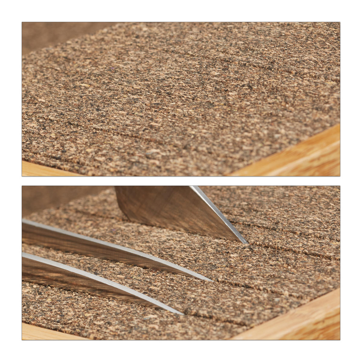 MESSERHALTER - Hellbraun, Naturmaterialien/Holz (38/6.5/33.5cm) - Relaxdays