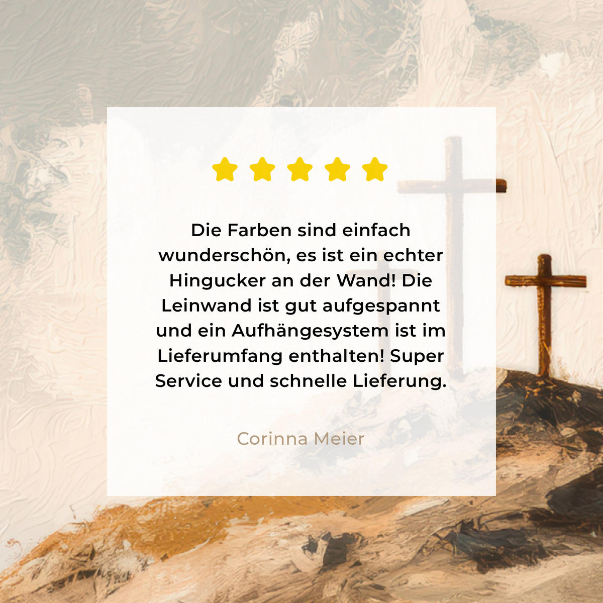 LEINWANDBILD Hügel - Abstrakt - Christentum - Kreuz Wandbild Wohnzimmer 60x80 cm - Hellgrau, Textil (60/80cm) - MuchoWow