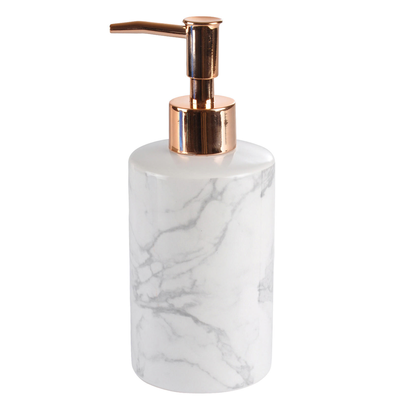 SEIFENSPENDER Keramik mit Marmor-Druck Marbre 18,5/7/7 cm - Weiß, Keramik (7/7/18.5cm) - Douceur d´intérieur