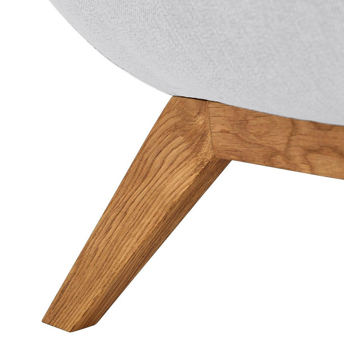 SESSEL mit Holzfüßen - Eichefarben/Hellgrau, Eichenholz/Textil (83/95/97cm) - home24