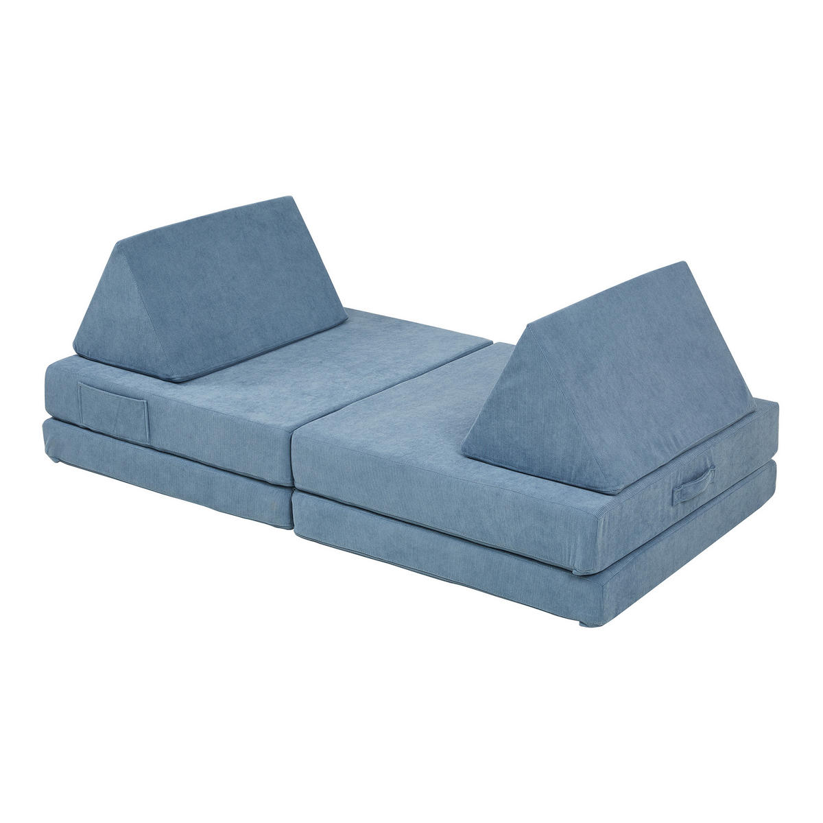 HRAČKÁŘSKÁ SOFA Norhulta - modrá, textil (120/46/66cm) - [en.casa]