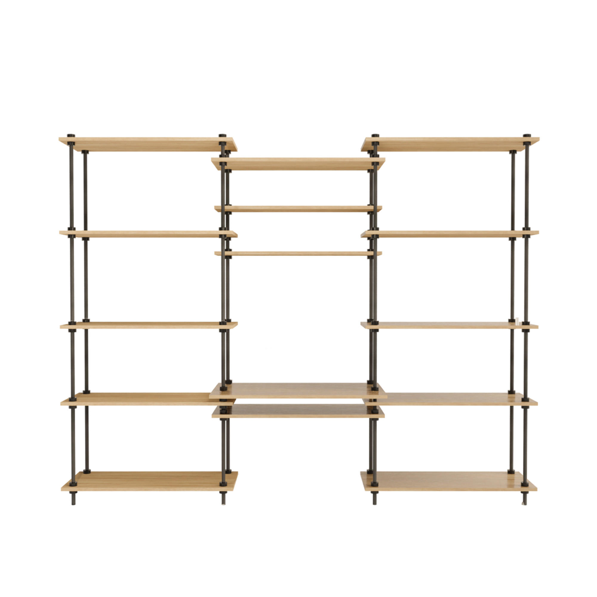 SCHREIBTISCH mit Regal 185x235x35/52,5cm - Eiche San Remo, Metall (235/185/52.5cm) - AR Shelving