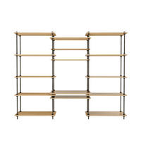 SCHREIBTISCH mit Regal 185x235x35/52,5cm - Eiche San Remo, Metall (235/185/52.5cm) - AR Shelving