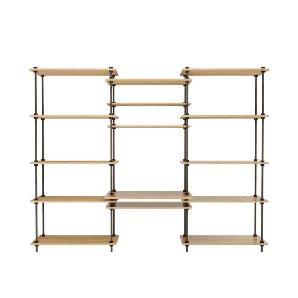 SCHREIBTISCH mit Regal 185x235x35/52,5cm - Eiche San Remo, Metall (235/185/52.5cm) - AR Shelving