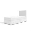 BOXBETT mit Bettkasten Kiberg Mini Basic 100x200 cm, White - Weiß, Textil (100/200cm) - Meblito