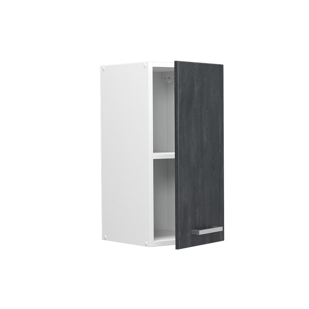 HÄNGESCHRANK R-Line Schwarz Beton 30 cm - Schwarz/Weiß, Holzwerkstoff (30/60/31cm) - Vicco