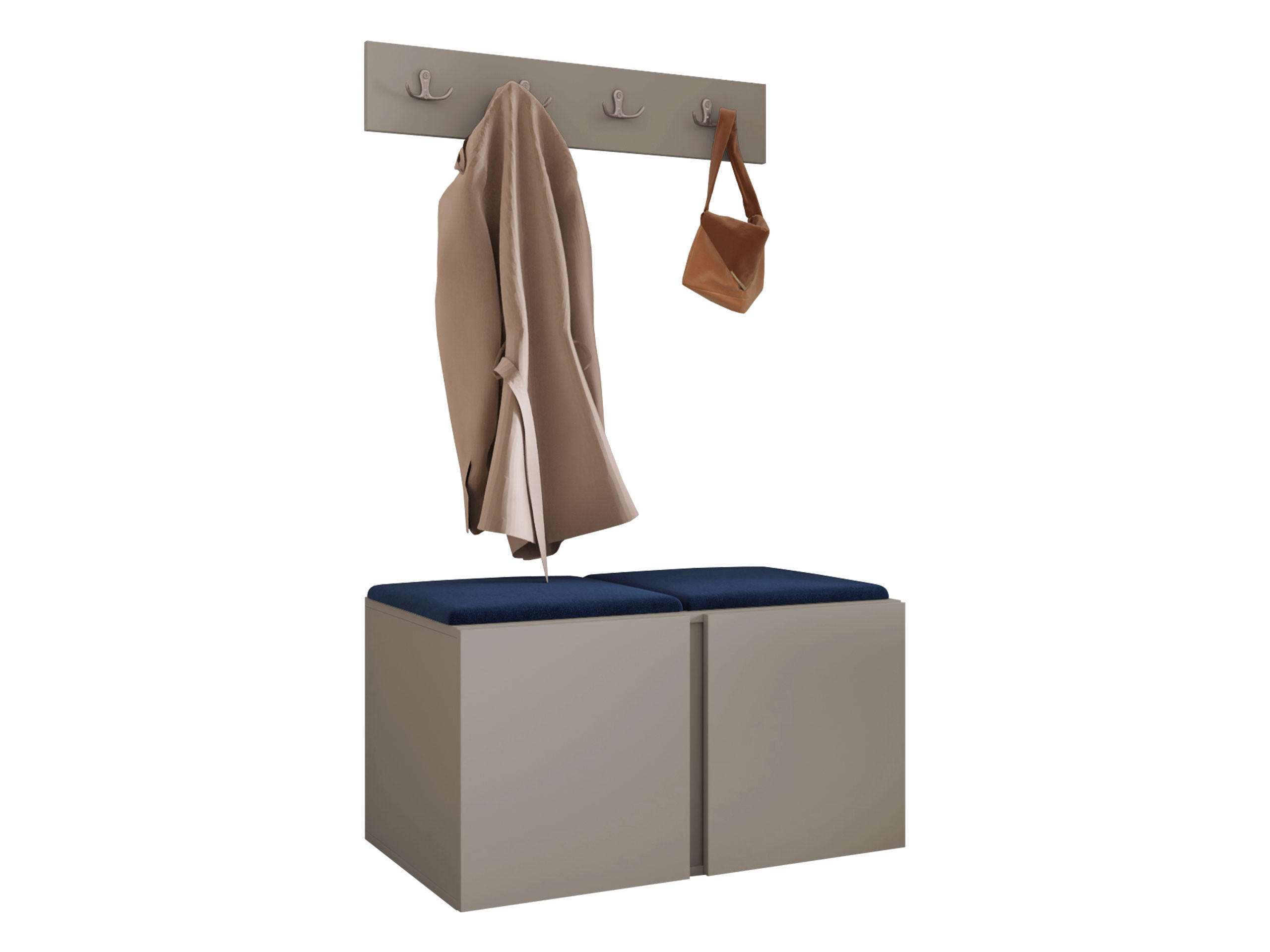 Mirjan24 Garderoben-Set Kaschmir, Blau 84x42x46 cm