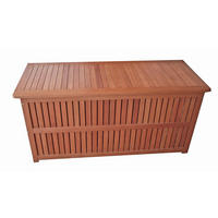 AUFLAGENBOX Bruno mit Innentasche Braun Holz Gartenbox Kissenbox - Braun, Holz (130/58/55cm) - DELUKE