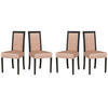 ESSZIMMERSTUHL - Set 4x Roma 3, schwarz, zetta 292  - Beige/Schwarz, Holz (45/93/41cm) - Leaf Design