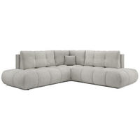 ECKSOFA Hellgrau SOHI Flow 16 Ausziehbar Mit Schlaffunktion - Hellgrau/Grau, Textil (266.5/266.5cm) - Sepro Meble