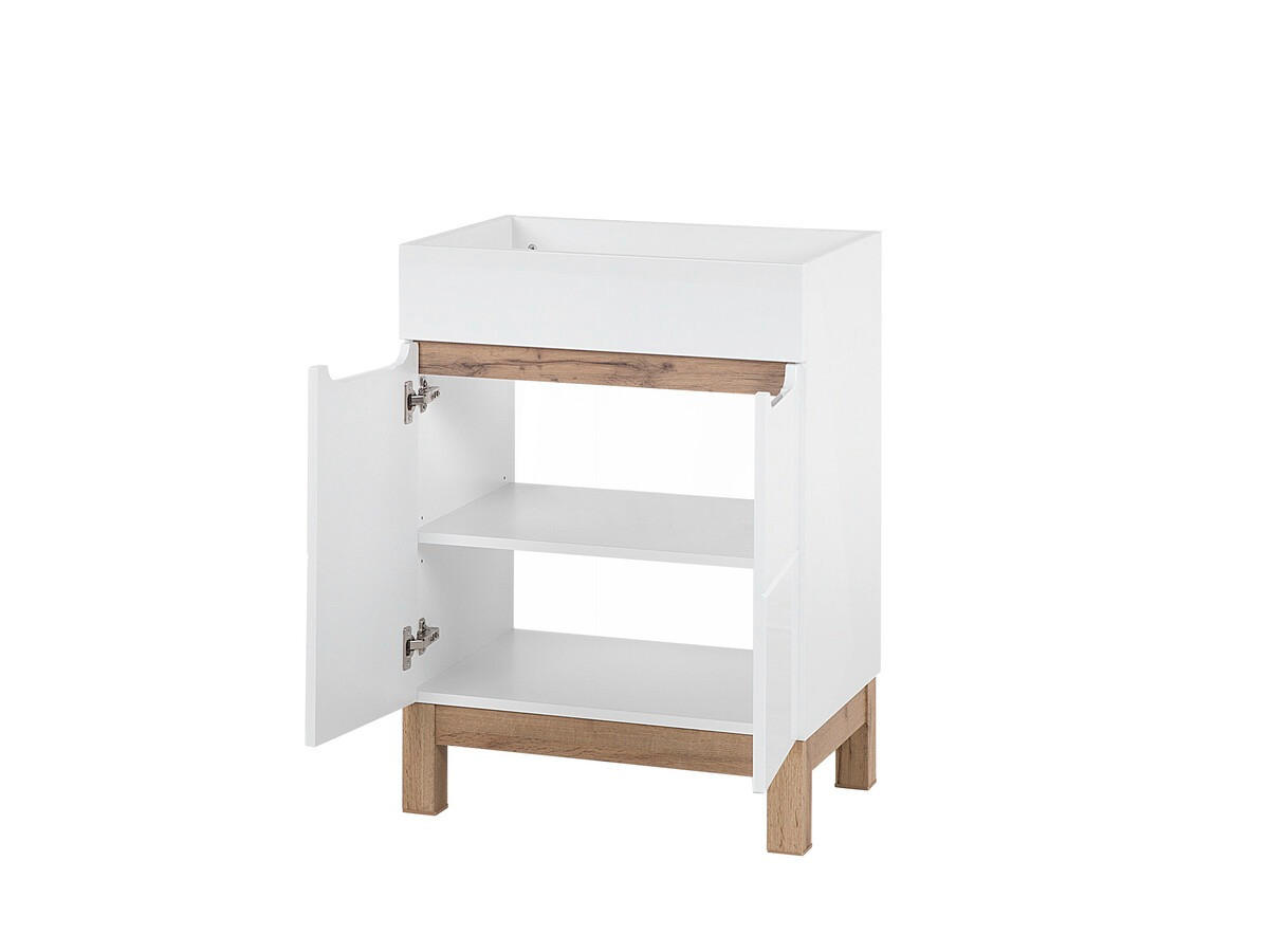 WASCHTISCHKOMBI 60 cm 3Teile - Bali White B BM17 in Weiß - Weiß, Holz (60/84/46cm)