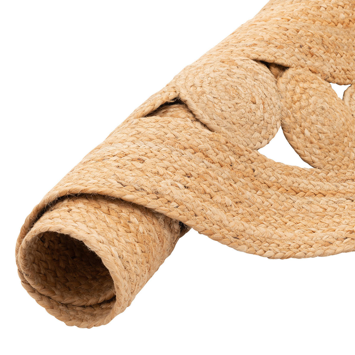 NATURFASER TEPPICH JUTE SALSA TREND RUND - Beige, Textil (100/100cm) - Pergamon