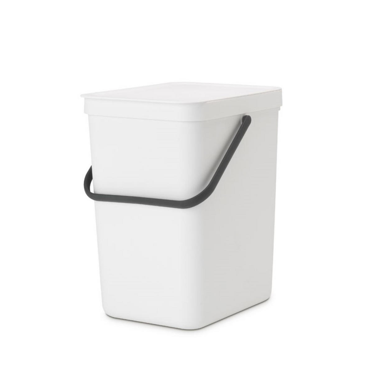 MÜLLEIMER Mit Stay Open Deckel 25 Liter Kunststoff Weiß - Weiß, Kunststoff (26.8/40/34.5cm) - PROREGAL
