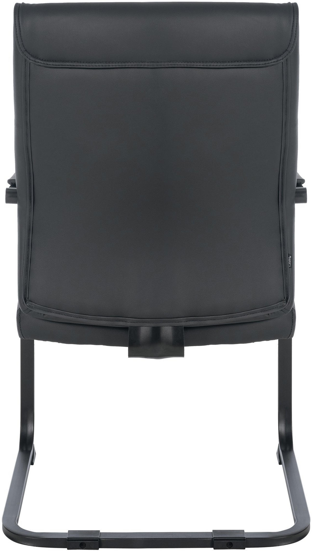 SCHWINGSTUHL Lederlook schwarz/schwarz - Schwarz, Textil/Metall (58/102/65cm) - CLP
