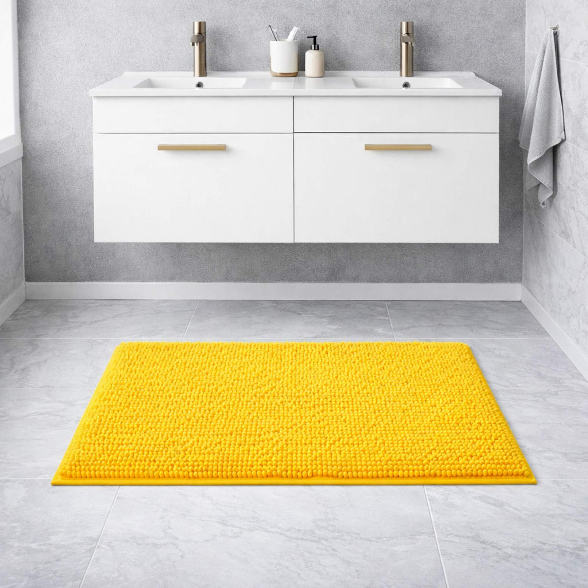 BADEMATTE PARIS - Gelb, Textil (50/80cm) - WohnDirect