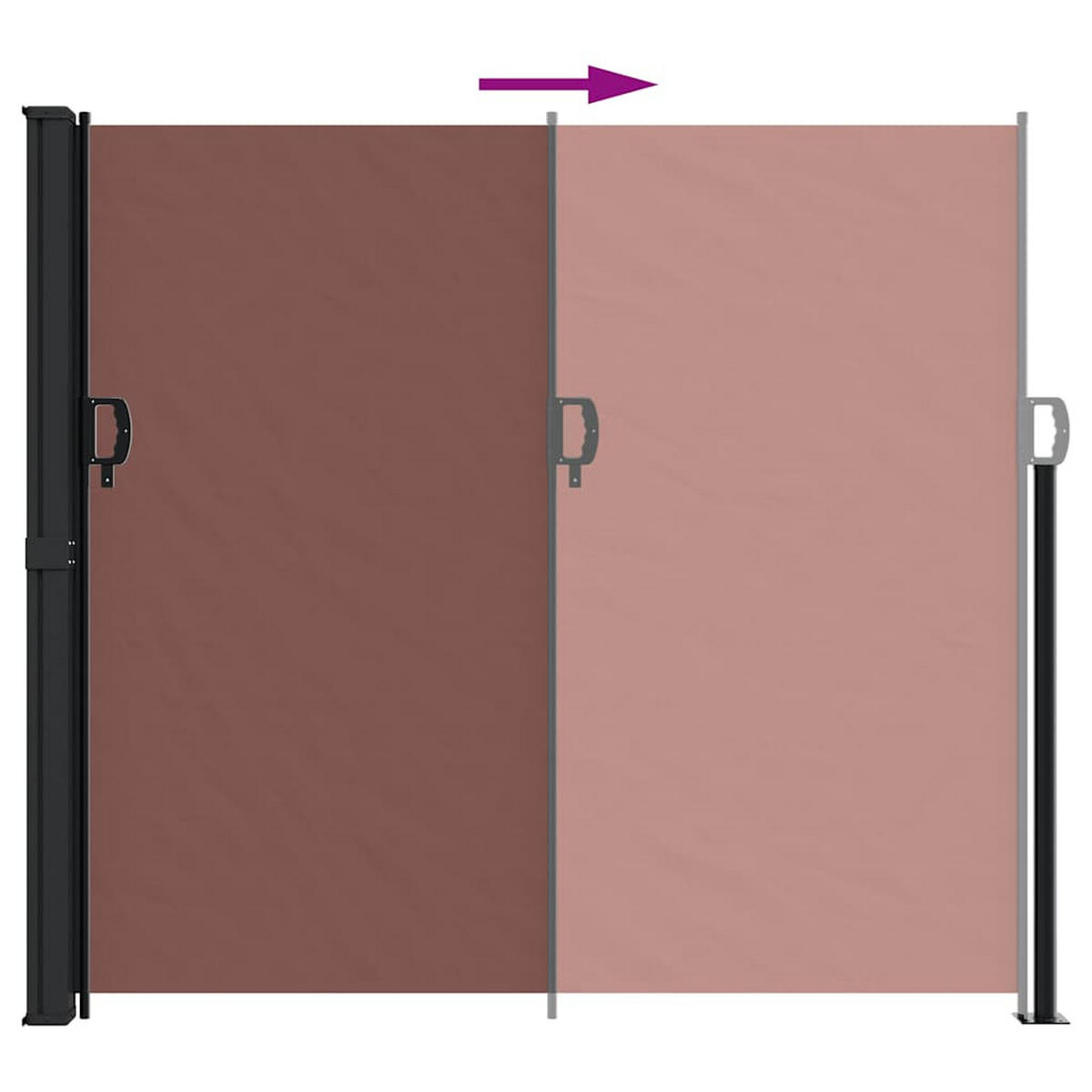 SEITENMARKISE Ausziehbar Braun 180/300 Cm - Braun, Textil (180/300cm) - vidaXL