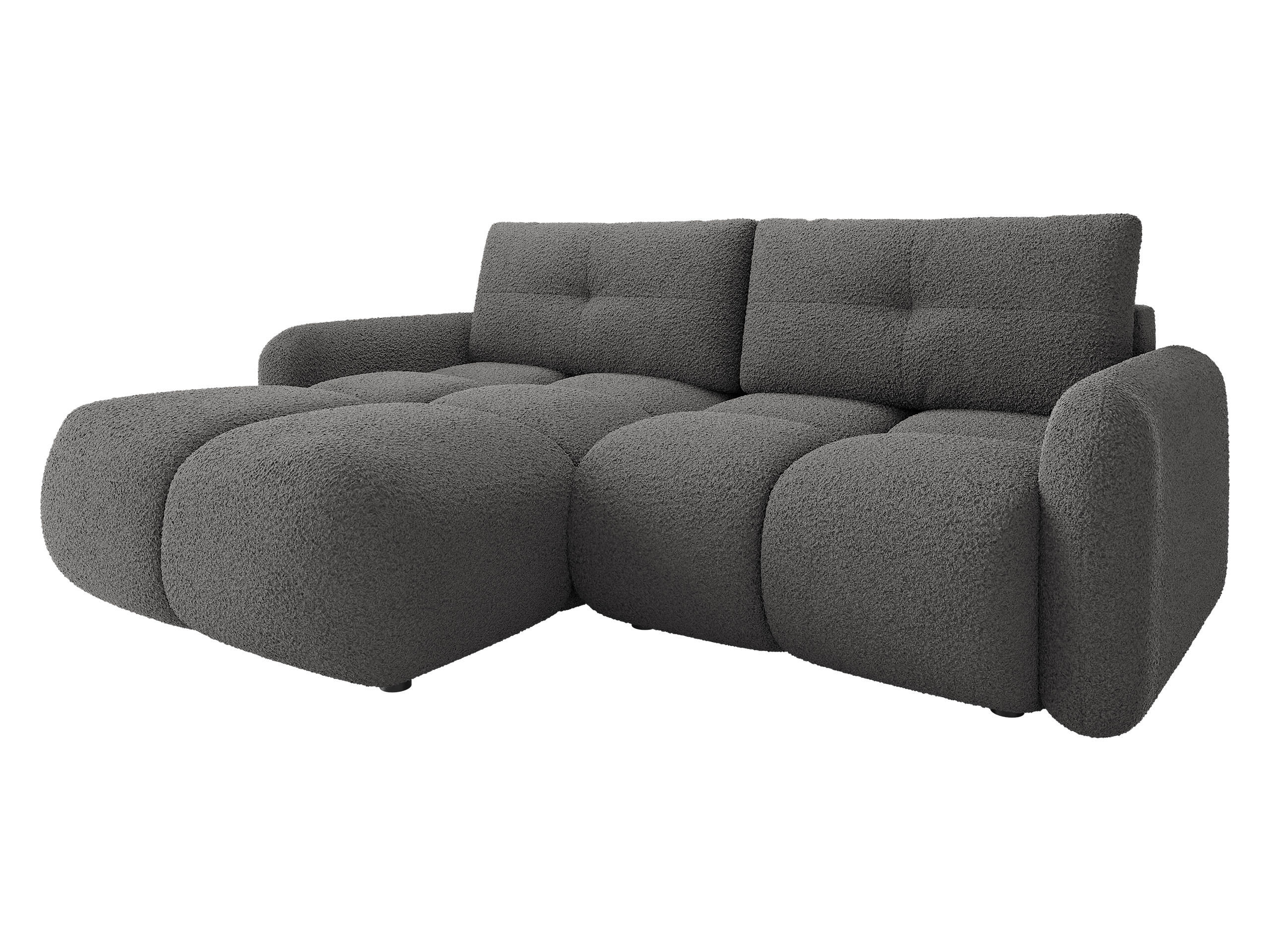 ECKSOFA Sandy - Schwarz/Grau, Holz/Kunststoff (238/165cm) - MIRJAN24