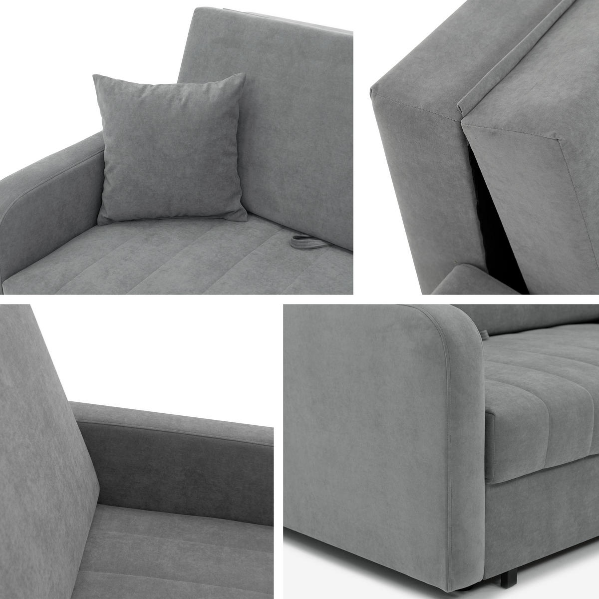 SCHLAFSOFA Viva Silk II - Dunkelgrün/Schwarz, Holz/Textil (132/85/98cm) - MIRJAN24
