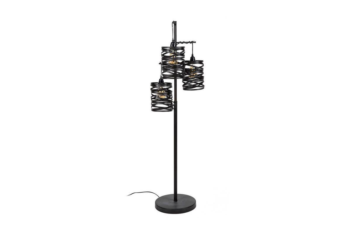 STEHLAMPE ALMAS Schwarz Metall - Schwarz, Metall (29/37/150cm) - KAWOLA
