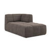 SOFAELEMENT Rechts Bouclé Stoff Braun - Schwarz/Mokka, Holzwerkstoff/Kunststoff (101/77/175cm) - Makamii