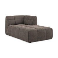 SOFAELEMENT Rechts Bouclé Stoff Braun - Schwarz/Mokka, Holzwerkstoff/Kunststoff (101/77/175cm) - Makamii